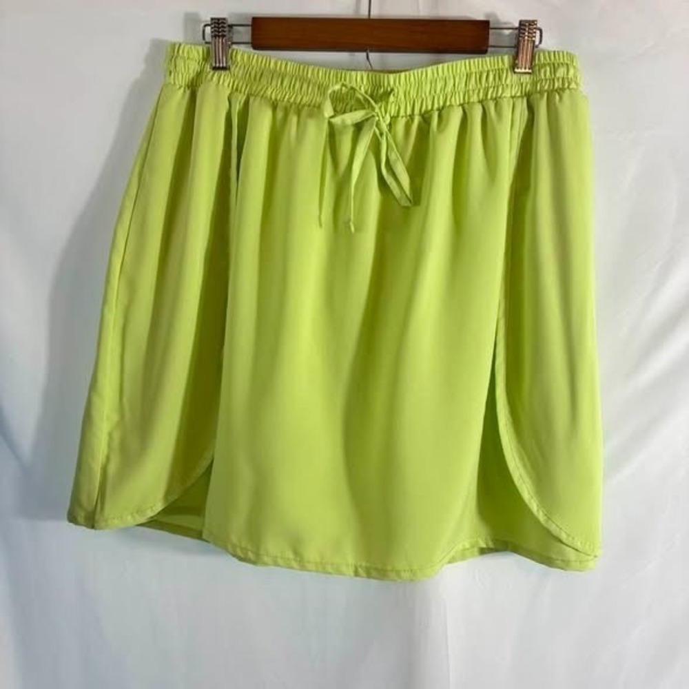 Neon Lime Tennis Skort Plus Size 18/20W Athleisure Y2K Golfcore